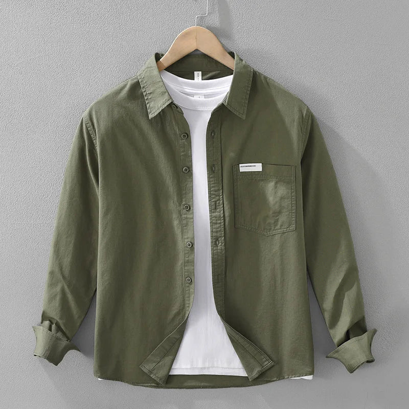 Pure Cotton Long‑Sleeve Shirt