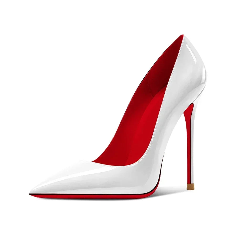 Black Extra‑Thin 12cm High Heels – Women’s Professional Shallow‑Mouth Stiletto Pumps