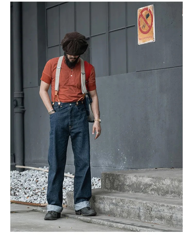 Rugged Bronson Retro Henry Collar Shirt