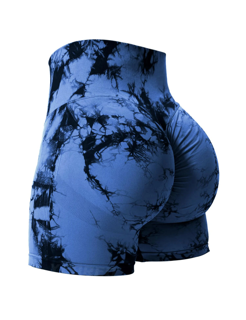 Tie Dye Seamless Butt Lifting Shorts – Women’s Fitness Running