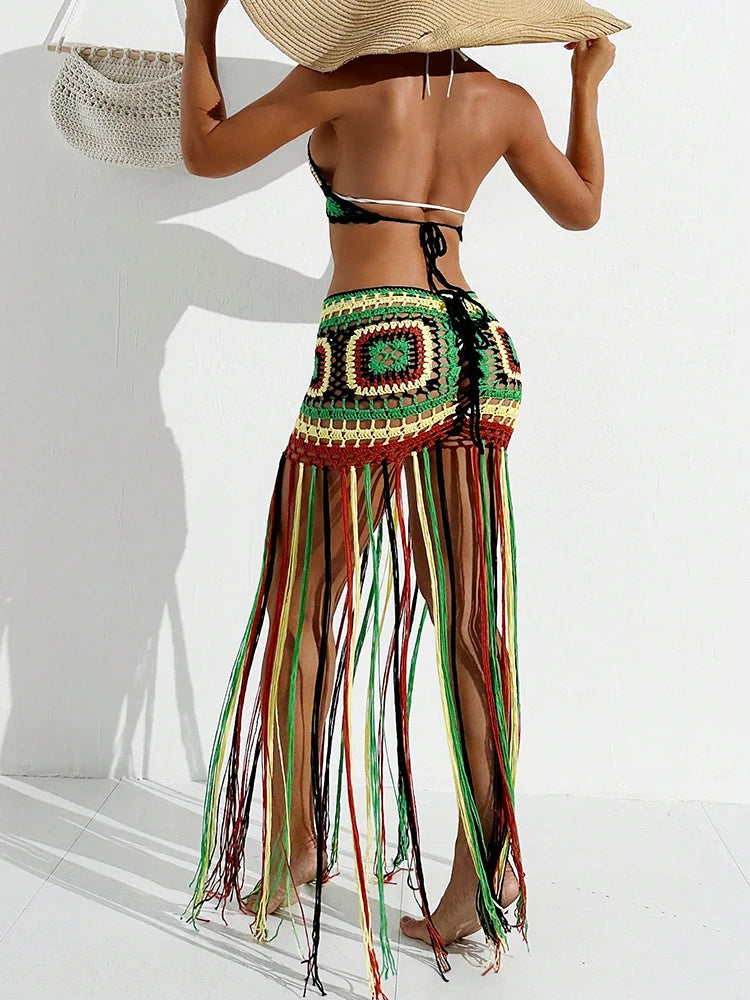 Boho‑Chic Crochet Beach Cover‑Up