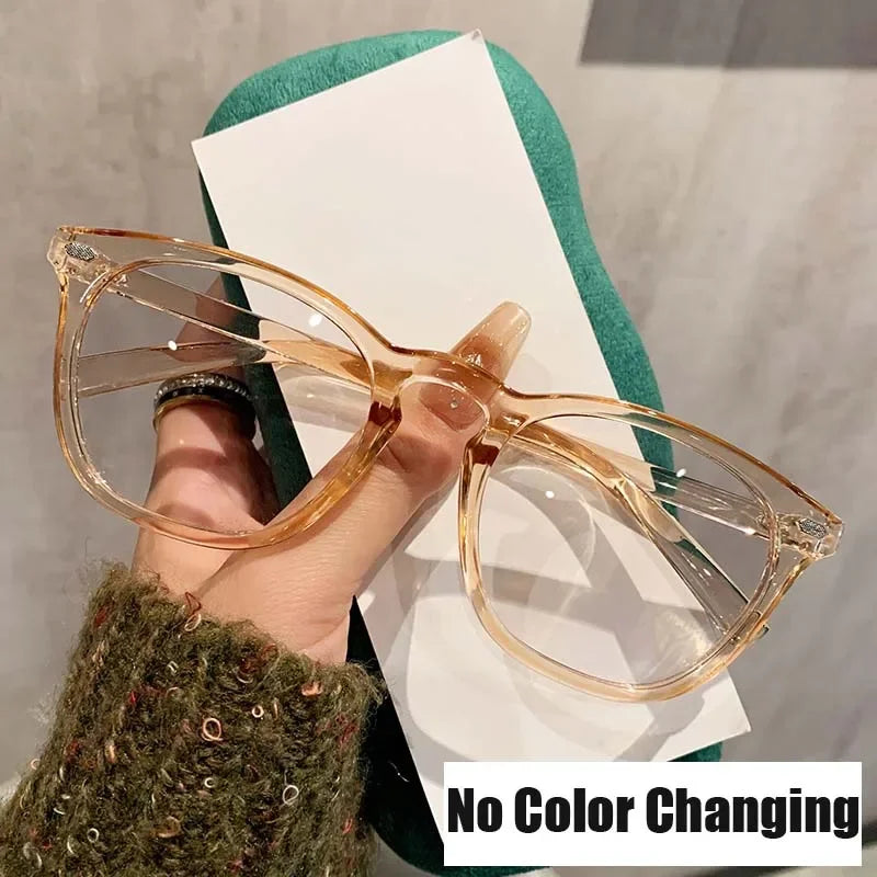 Unisex New Photochromic Glasses Outdoor Color-changing Ordinary Glasses Outdoor UV Blocking Blue Light Computer Glasses