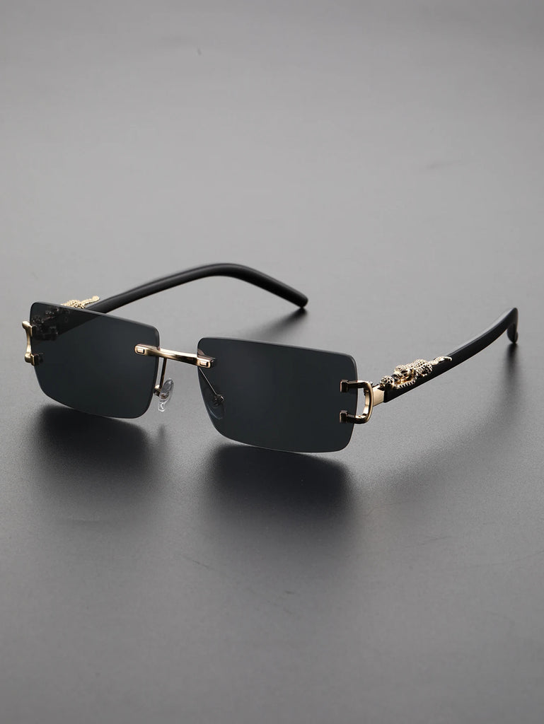 1/2/3 PCS Fashionable Trendy Frameless Rectangular Personalized Sunglasses For Daily Life