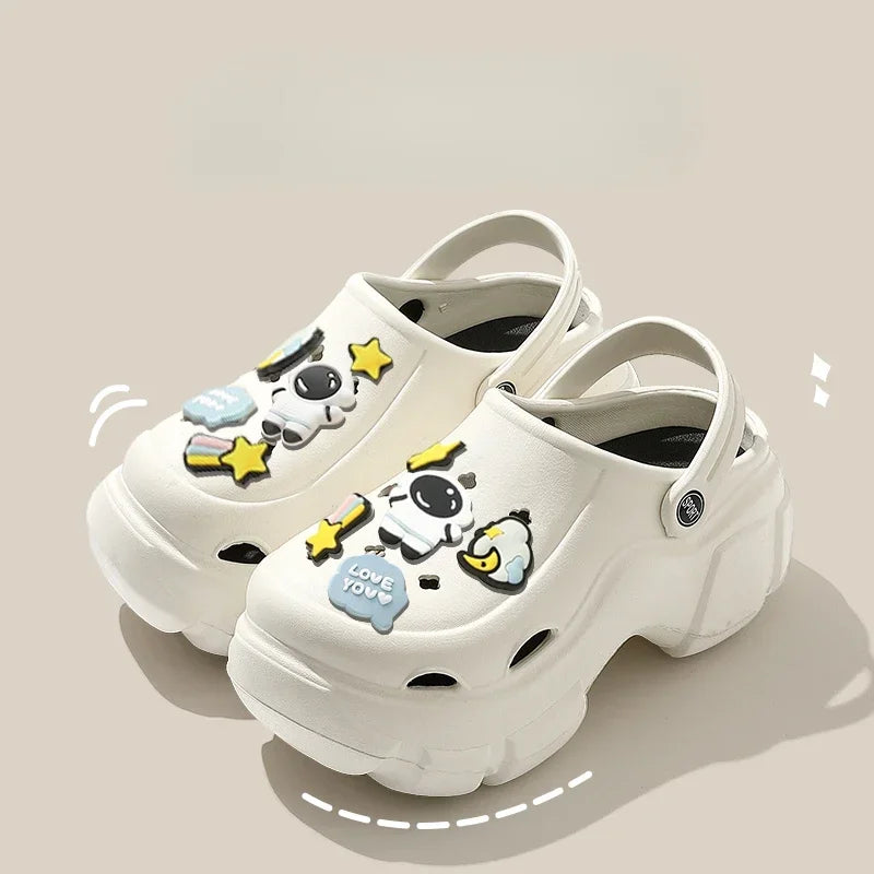 New Women’s DIY Cartoon Clogs Sandal Slippers — Cute Summer Mules Beach Garden Shoes