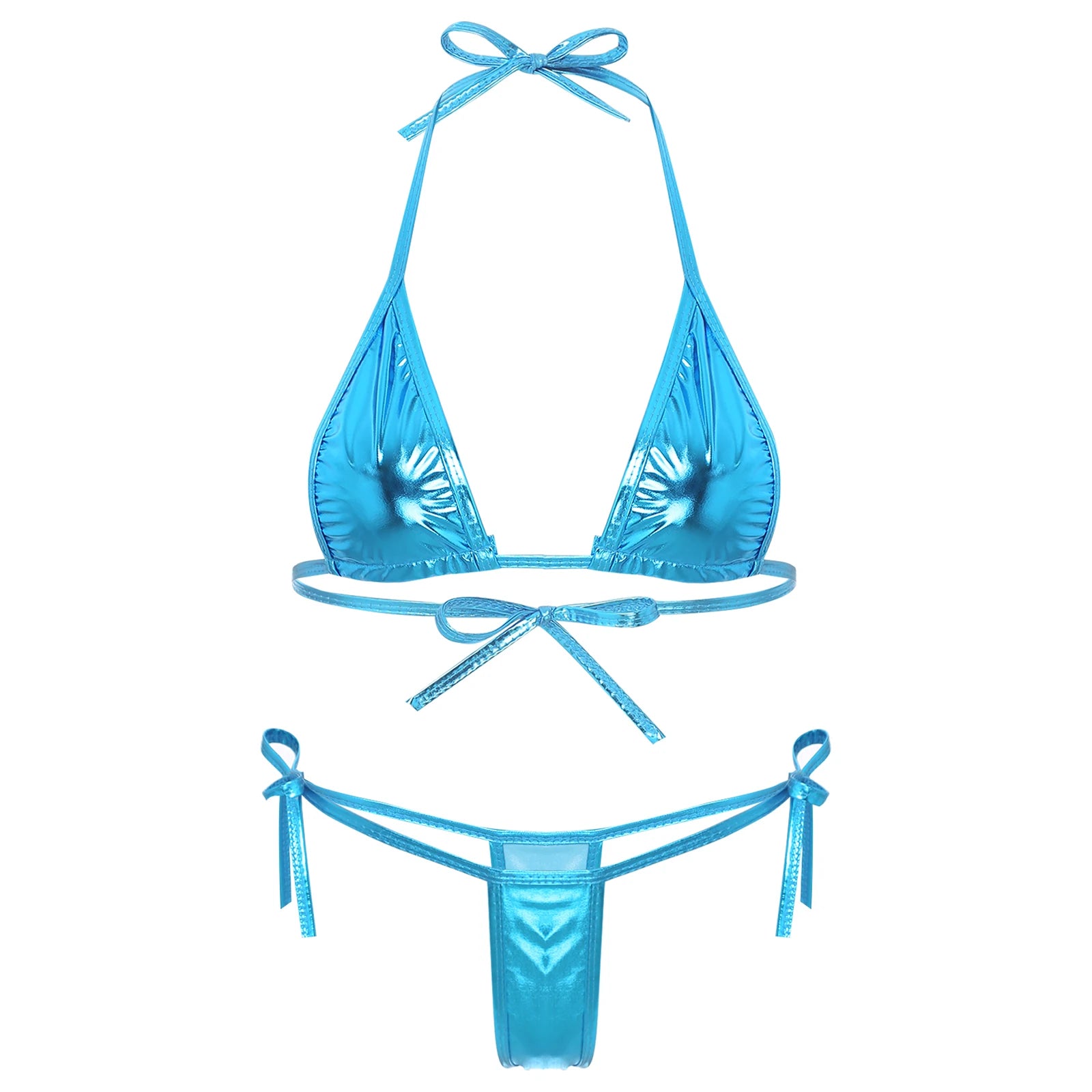 Metallic Shiny Bikini Set