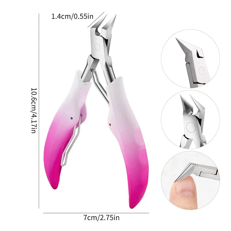 Professional Sharp Toenail & Cuticle Nipper – Precision Ingrown Nail Clipper & Dead Skin Remover