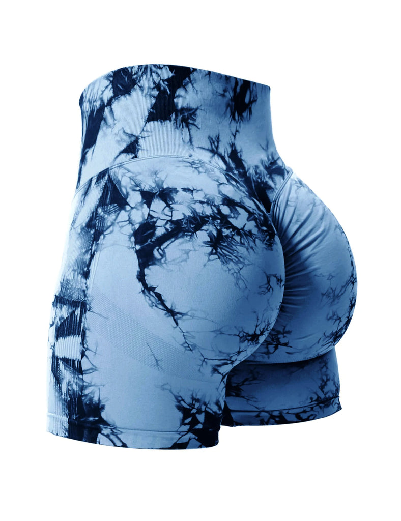 Tie Dye Seamless Butt Lifting Shorts – Women’s Fitness Running