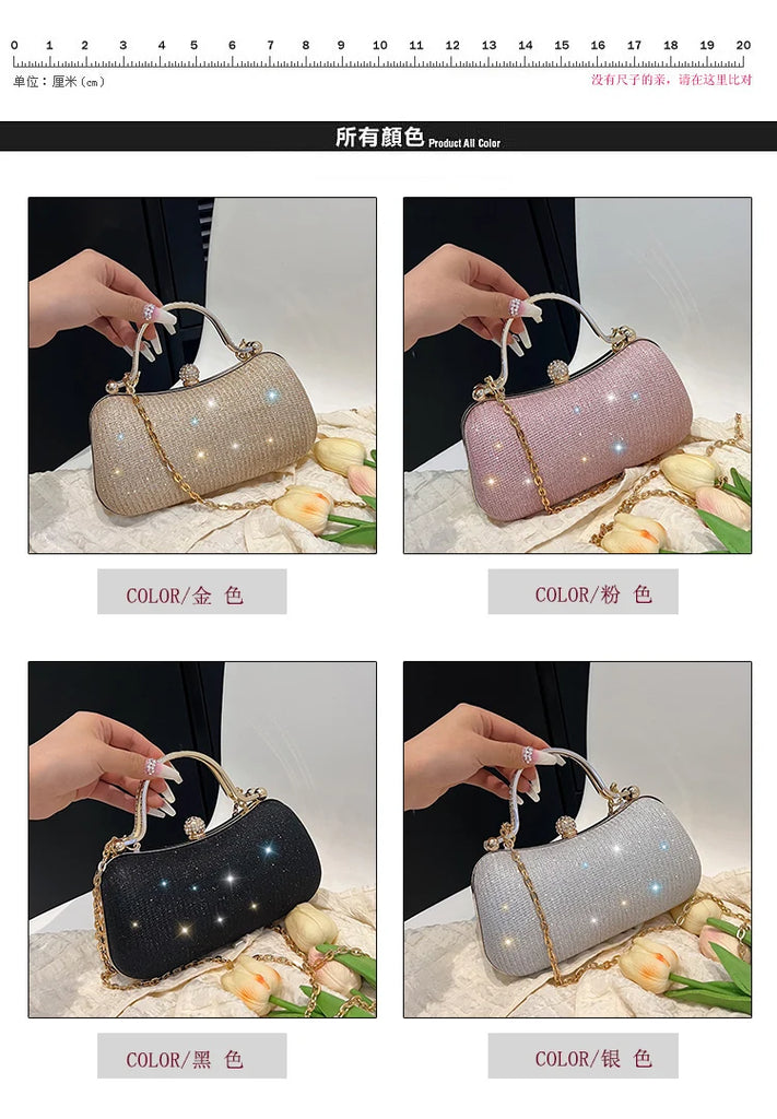 Evening party bags: This year, there is a trend for sophisticated and feminine women's bags. There are simple buttoned small bag