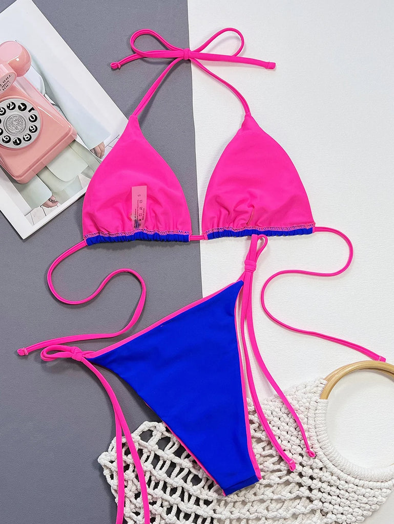 Women’s 2025 Leopard Micro Bikini – Brazilian Thong Halter Lace‑Up Swimsuit, Sexy Two‑Piece BeachwearSexy Leopard Micro Bikini 2025 Women Swimsuit Female Swimwear Thong Bikinis Set Brazilian Halter Beach Wear Lace Up Bathing Suit