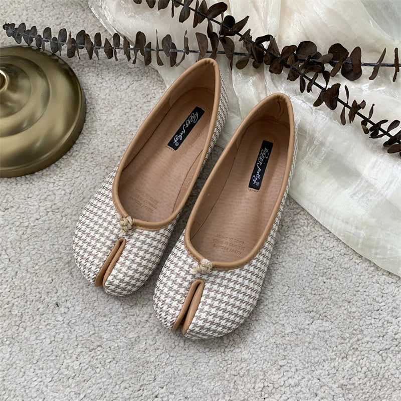SUOJIALUN Autumn Ballerina Flats
