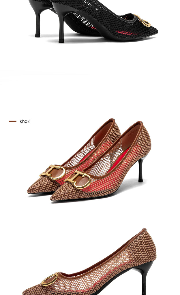 Spring New Hollow Business Women's Shoes 7cm Red Evening Shoes Women's High Heels