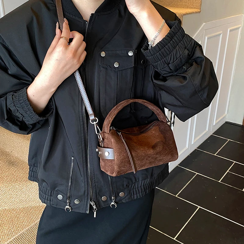 Fashionable Retro Mini PU Leather Shoulder Bags for Women Bucket Crossbody Bag 2026 Winter Luxury Designer Purses and Handbags