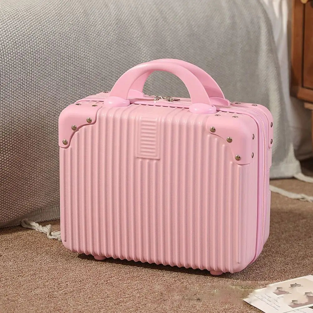 Mini Travel Cosmetic Suitcase – Durable Makeup Organizer Box with Lock