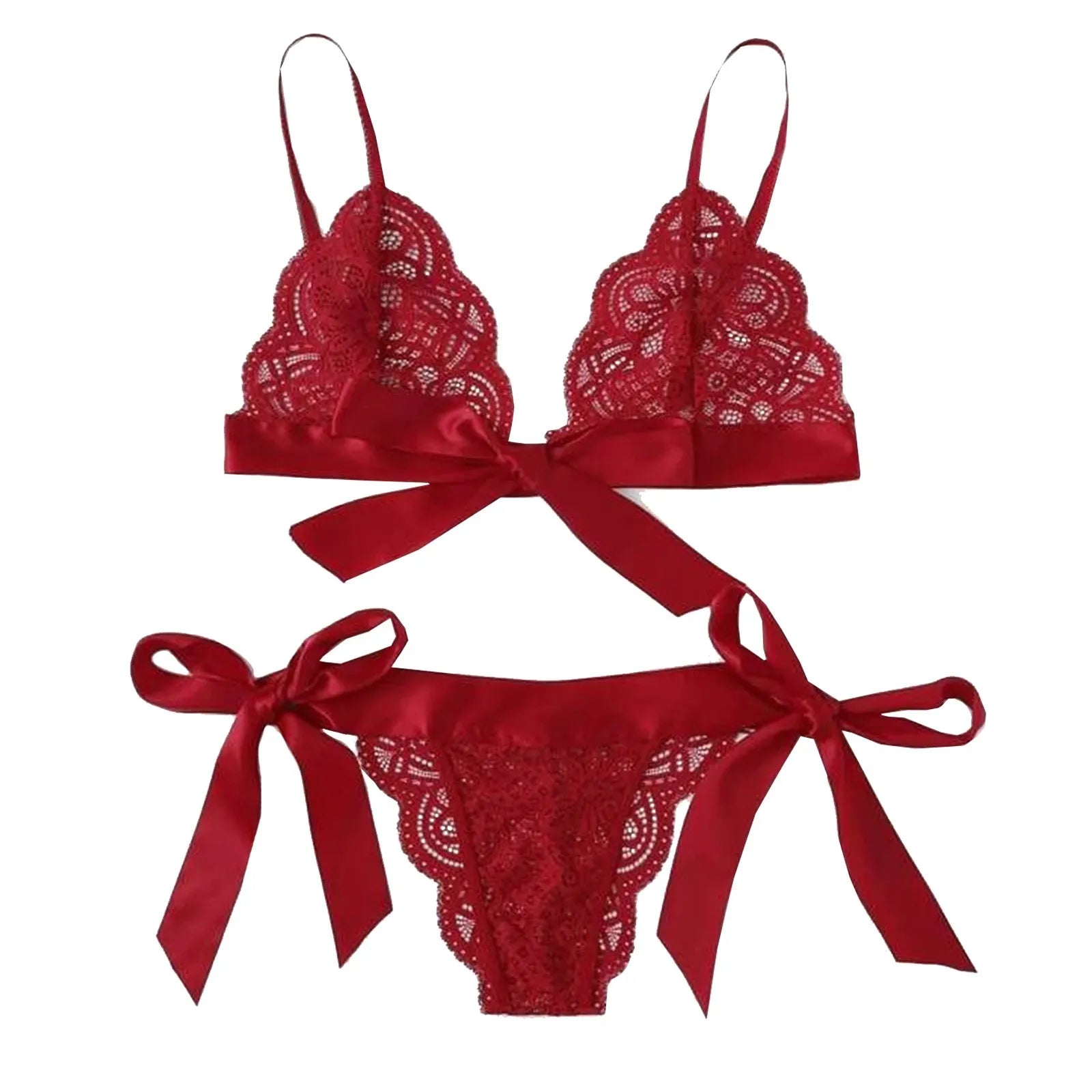 Ultra‑Thin Lace Lingerie Set