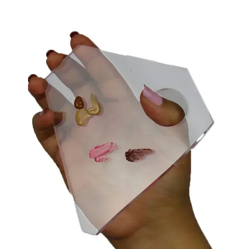 Acrylic Makeup & Nail Art Palette – Multi‑Use Cosmetic Mixing Tool for Beauty & Manicure Artists