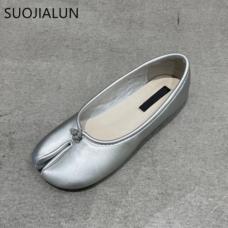 SUOJIALUN Autumn Ballerina Flats