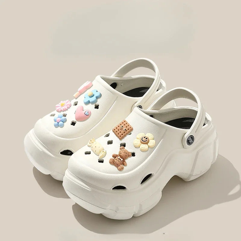 New Women’s DIY Cartoon Clogs Sandal Slippers — Cute Summer Mules Beach Garden Shoes