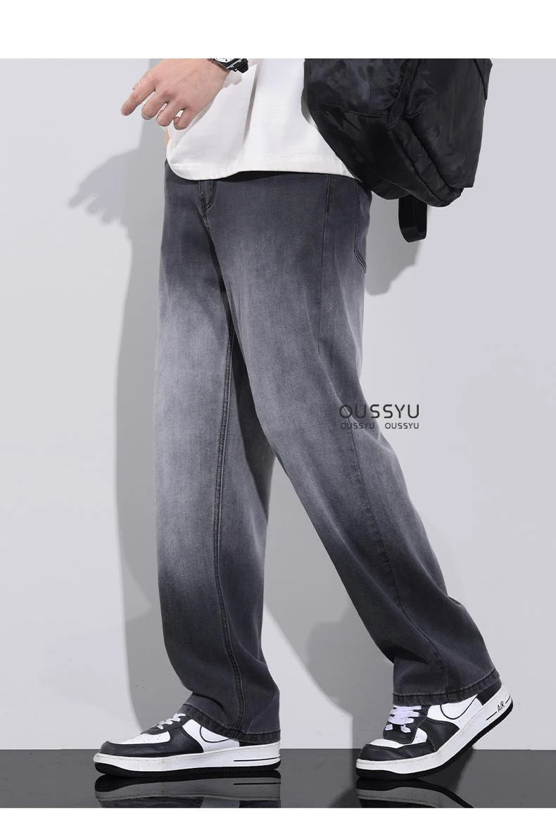 Gradient Grey Lyocell Jeans