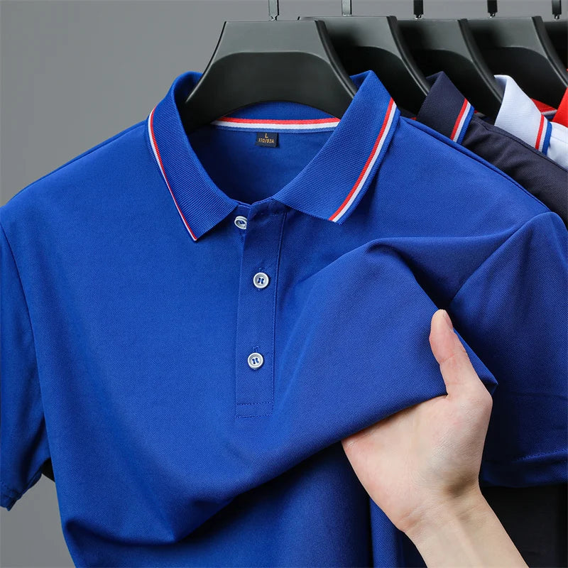 2025 Men’s Solid‑Color Polo Shirt – Summer Casual Short‑Sleeve Fashion Top | Comfortable & Versatile