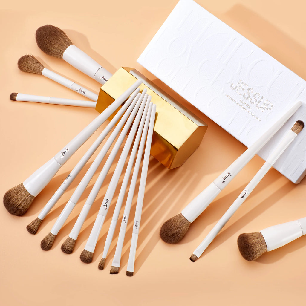 Jessup T329 Makeup Brush Set – 10–14 Piece Professional Synthetic Brush Collection