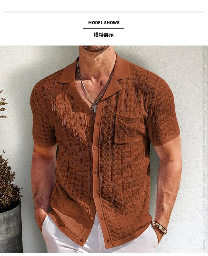 Luxury Knitted Polo Shirt