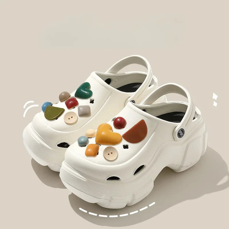 New Women’s DIY Cartoon Clogs Sandal Slippers — Cute Summer Mules Beach Garden Shoes