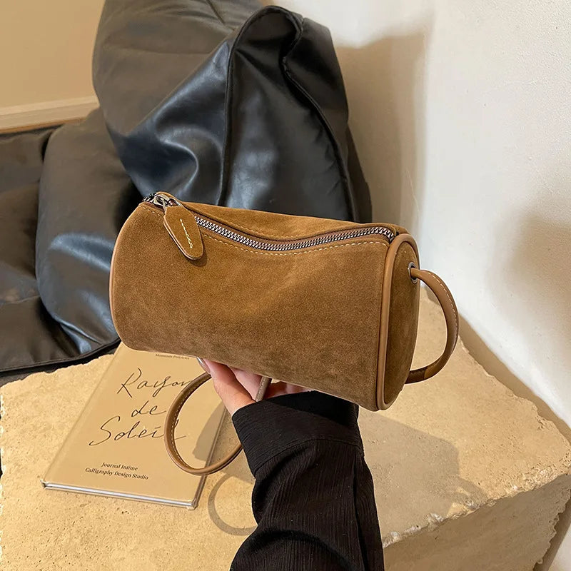 Fashionable Retro Mini PU Leather Shoulder Bags for Women Bucket Crossbody Bag 2026 Winter Luxury Designer Purses and Handbags