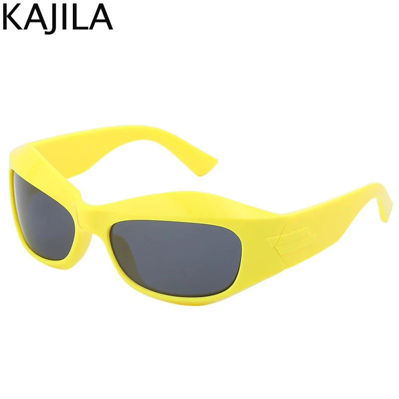 Cyber Y2K Punk Sunglasses Women Men Sports Square Sun Glasses for Ladies 2025 Luxury Brand Steampunk Sliver Eyewear Shades UV400