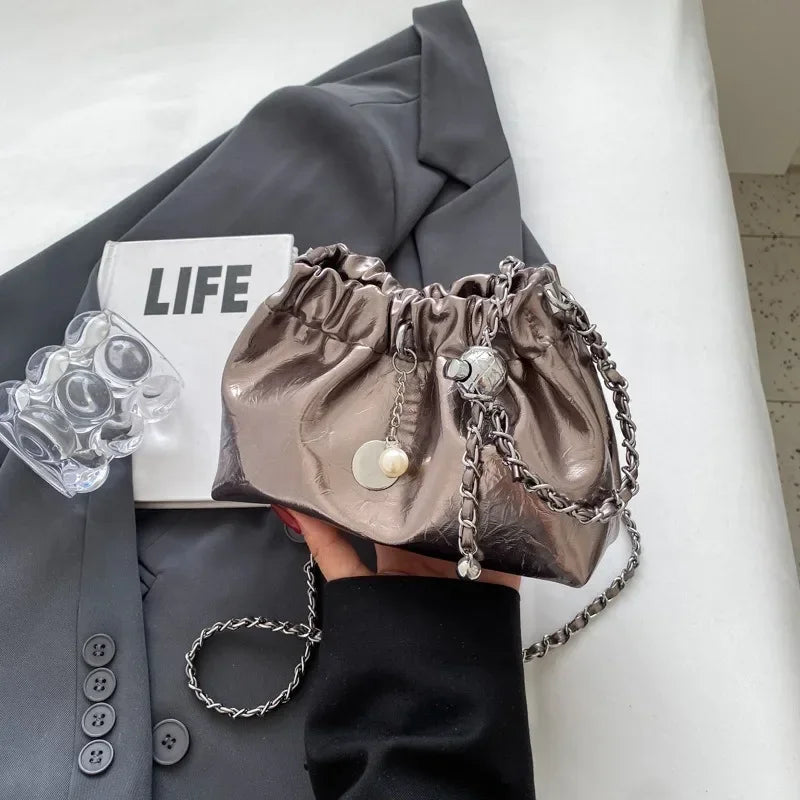 Y2K Millennium Bag Women 2024 New High Sense Shoulder Bags Summer Chain Bag Fashion Bucket Bag Messenger Bags Purses Handbags