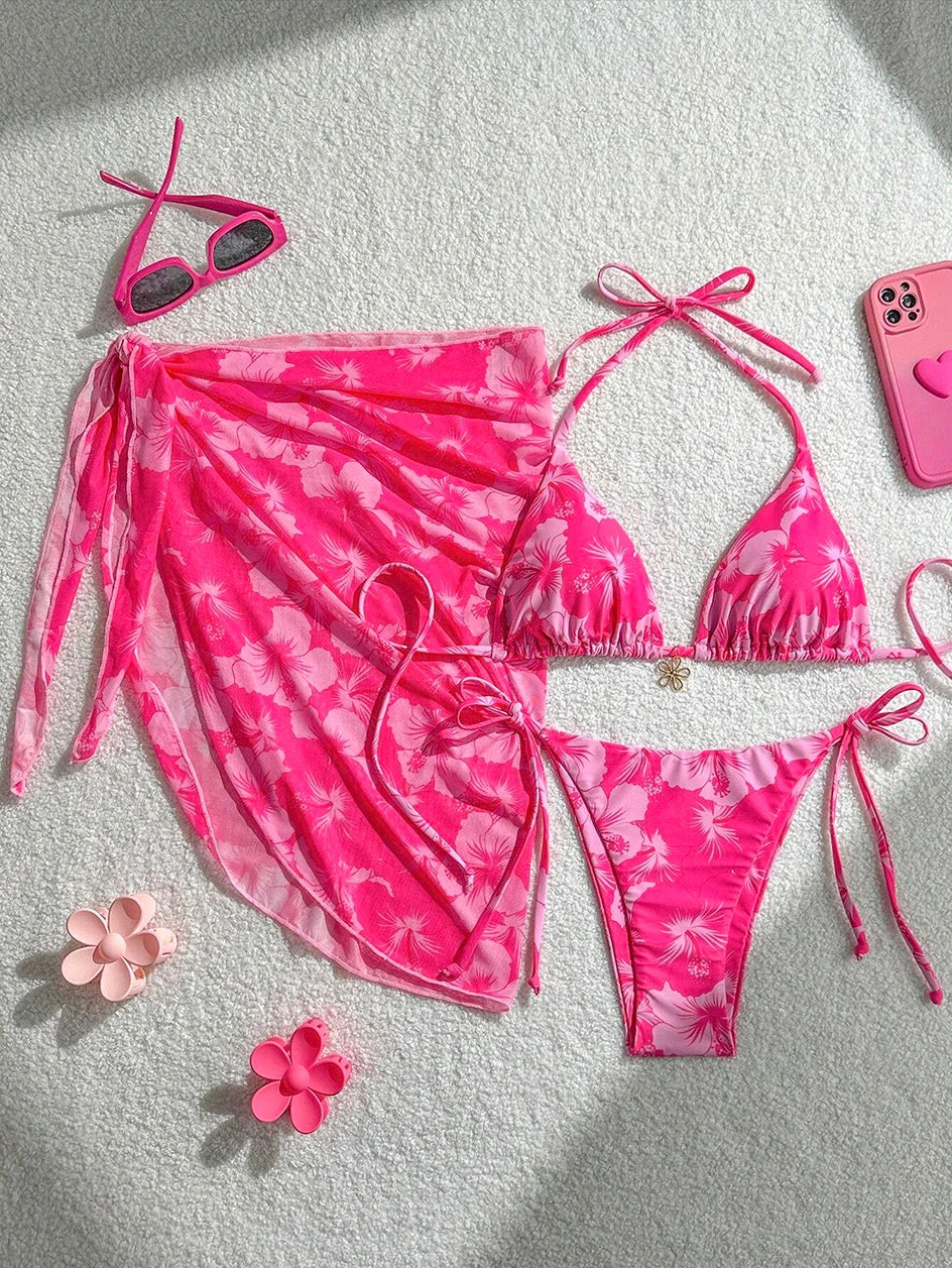 Trendy Two‑Piece Thong Swimsuit