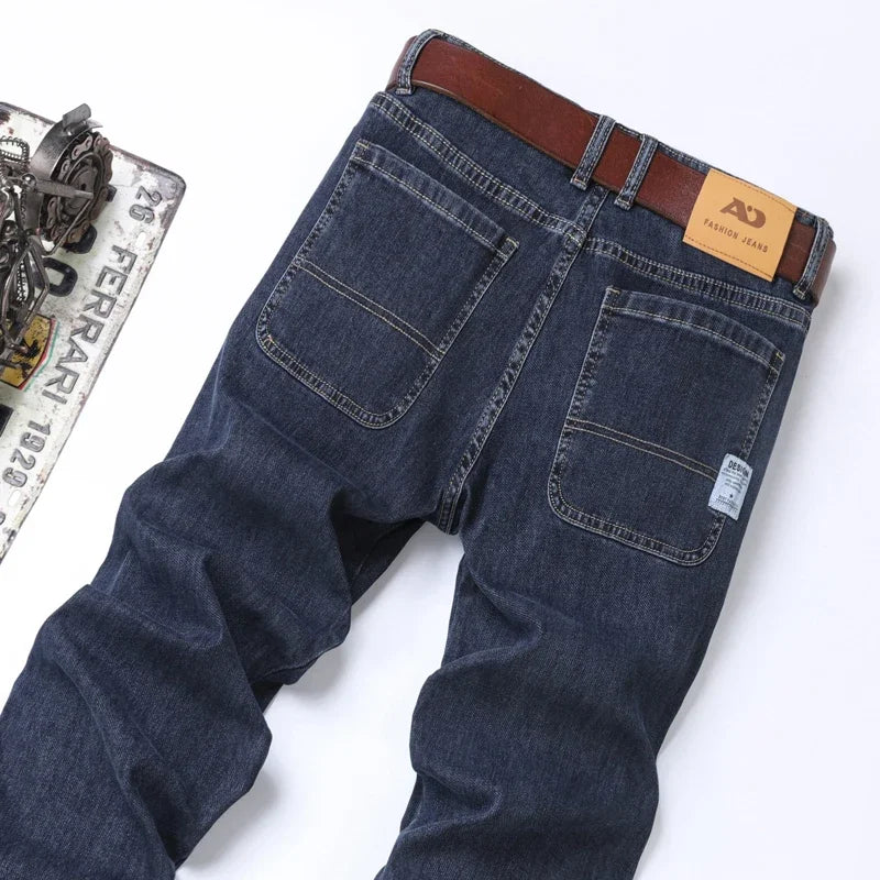 Four‑Season Straight Jeans