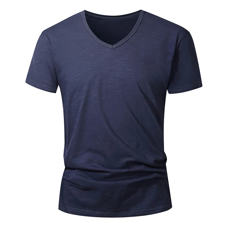 Men’s 100% Cotton T‑Shirt – Soft High‑Quality Summer Short‑Sleeve Tee (Black/White Casual Top)
