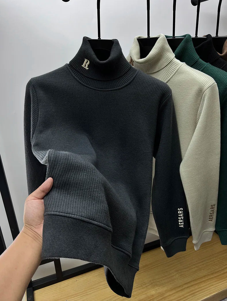 Luxury Embroidered High‑Neck Sweater