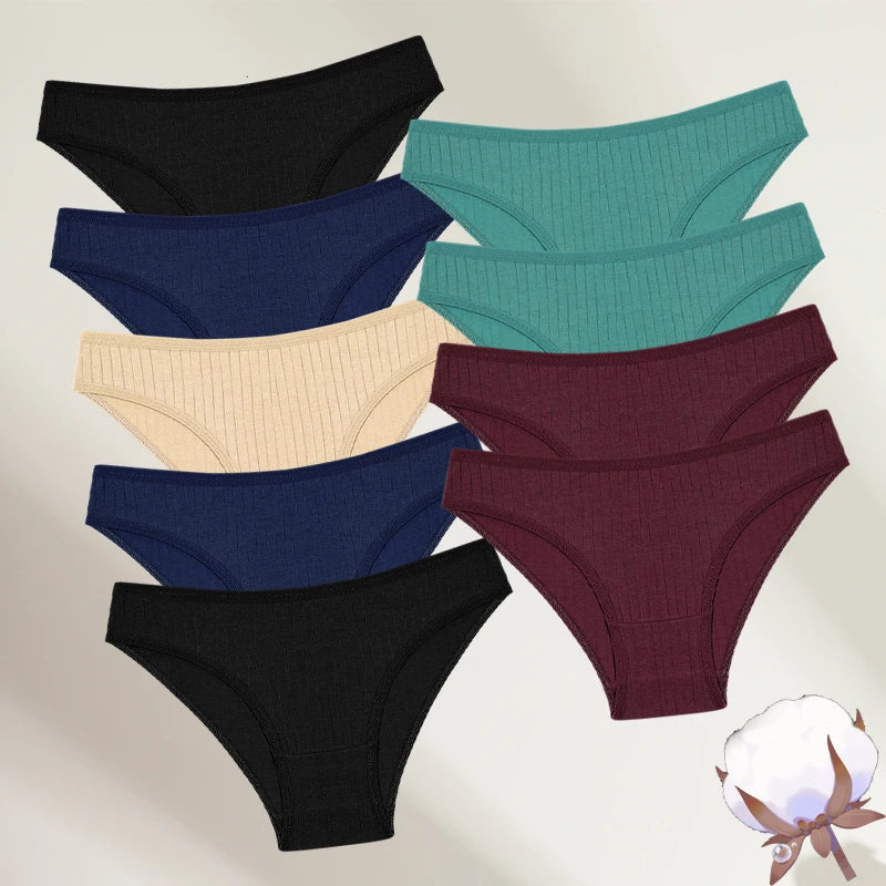 FINETOO Women’s Cotton Panties 9‑Pack