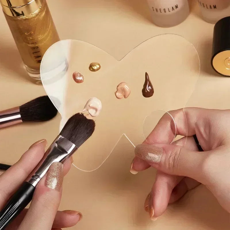 Acrylic Makeup & Nail Art Palette – Multi‑Use Cosmetic Mixing Tool for Beauty & Manicure Artists