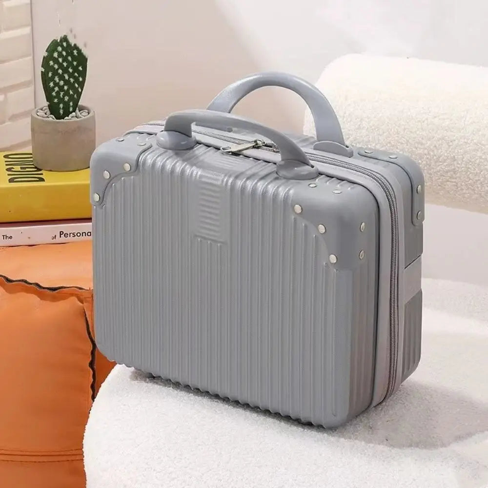 Mini Travel Cosmetic Suitcase – Durable Makeup Organizer Box with Lock