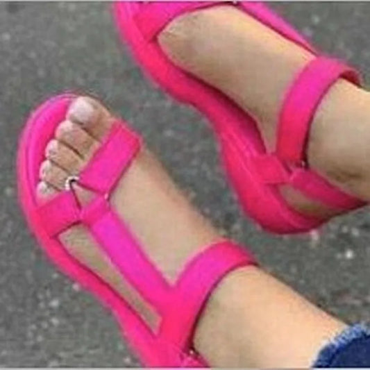 Women's Sandals Fashion Casual Round Toe Flat Shoes Colorful Platform Comfort Roman Sandy Beach Sandals Feminina zapatos mujer