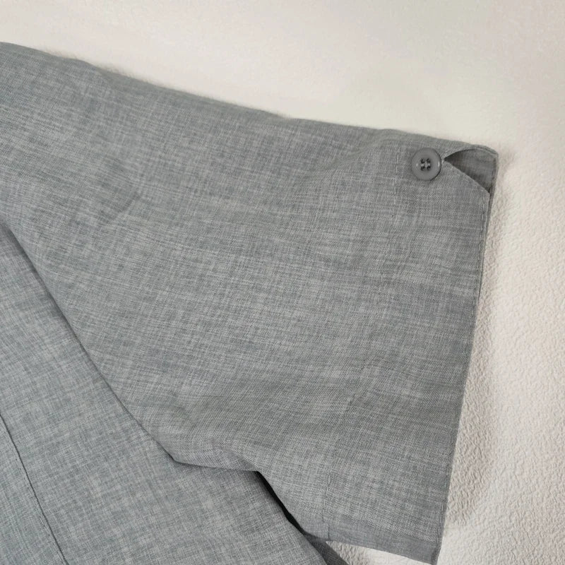 Men’s Cotton‑Linen Summer Shirt – Solid Short‑Sleeve Turn‑Down Collar Casual & Beachwear Top