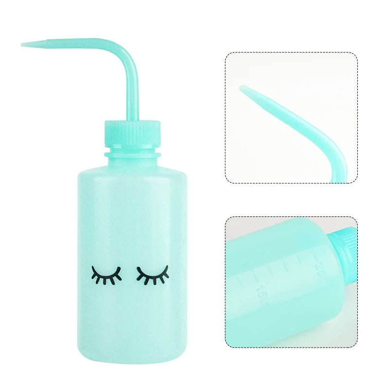 250ml Lash Cleaning Bottle – Curved Spout Watering Can for Eyelash Extensions & Brow Washing