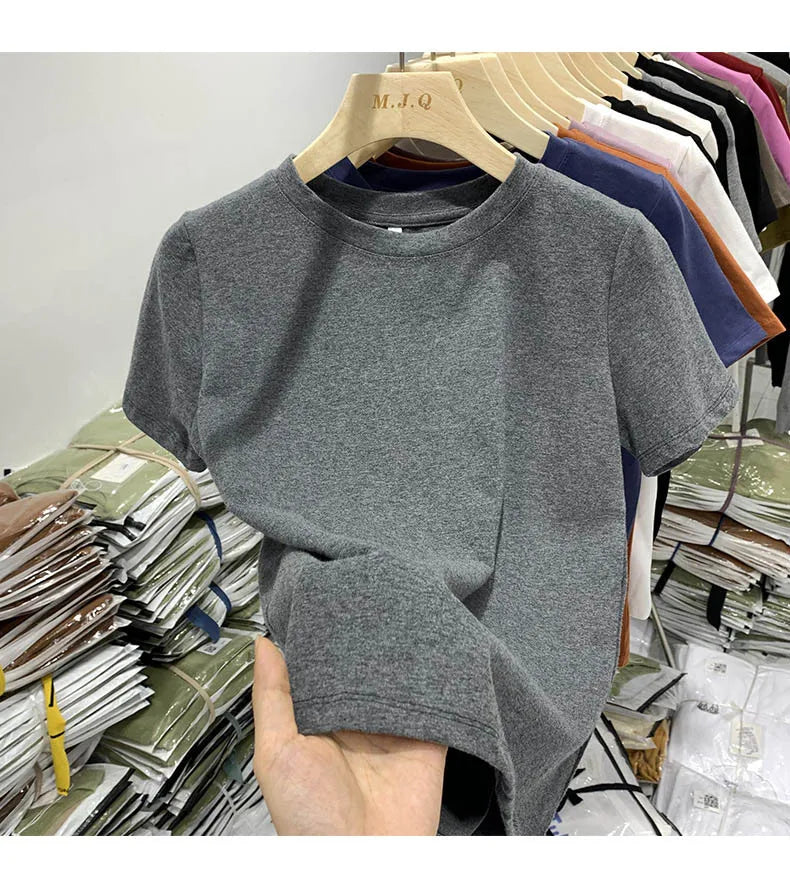Women’s Y2K Short‑Sleeve T‑Shirt – Trendy Spring Tee for Girls & Women
