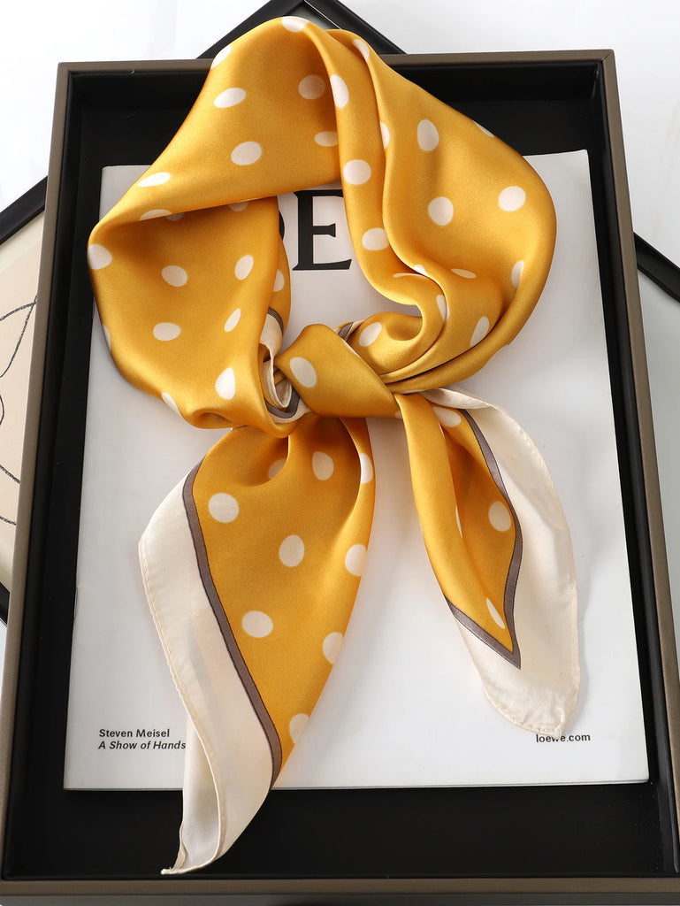 Fashion Scarves for Women Shawl Print Silk Satin Hijab Scarf Female Bandana 70*70cm Luxury Brand Square Shawls Scarfs For Ladies