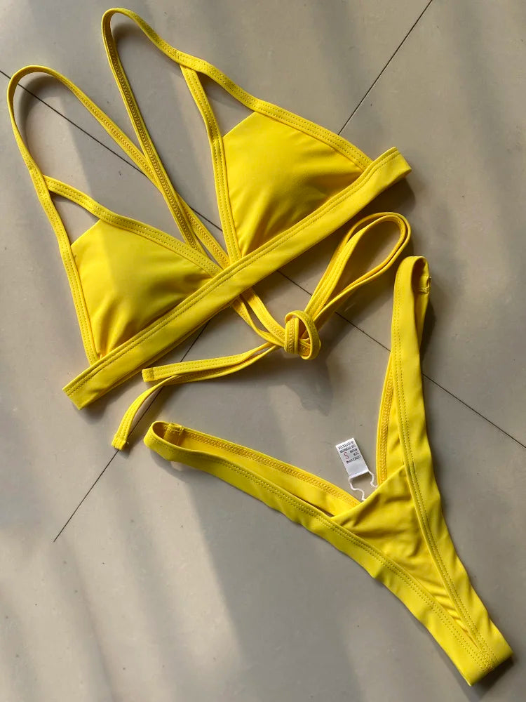 2026 Sexy Extreme Mini Micro Thong Bikini Women Swimsuit Female Swimwear Two Pieces Bikini Set String Bathing Suit Swim Lady