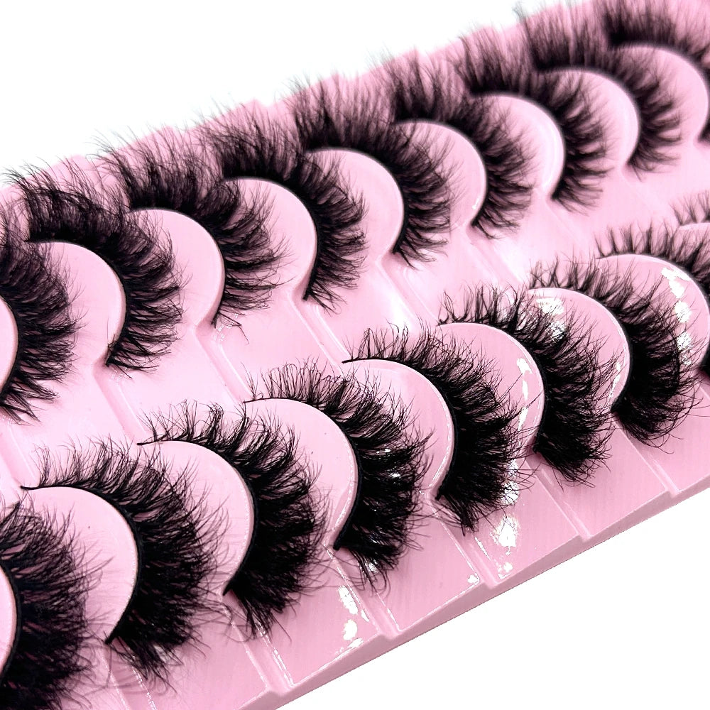HBZGTLAD New 10 Pairs Natural False Eyelashes Fake Lashes Long Makeup 3d Mink Lashes Extension Eyelash Mink Eyelashes for Beauty