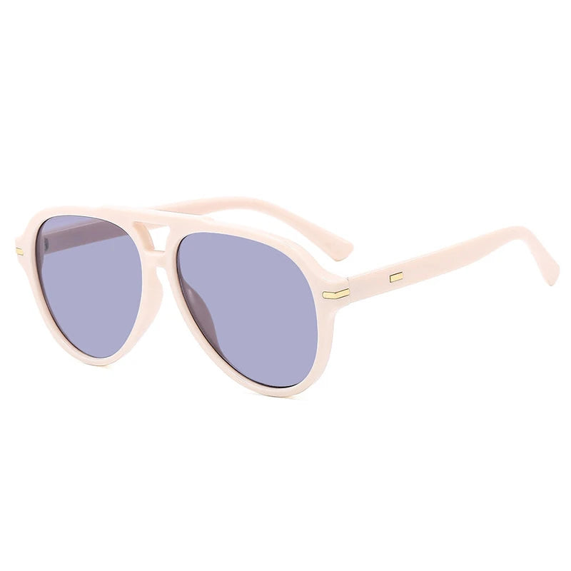 DOHOHDO New Women Sunglasses High End Street Photography Modern Trendy Large Frame Pilot Sun Glasses Hip Hop Sun Glasses UV400