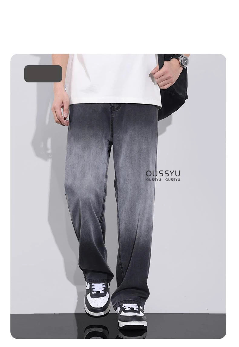 Gradient Grey Lyocell Jeans