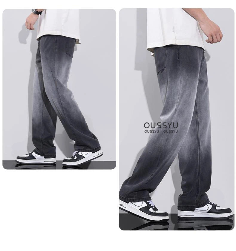 Gradient Grey Lyocell Jeans