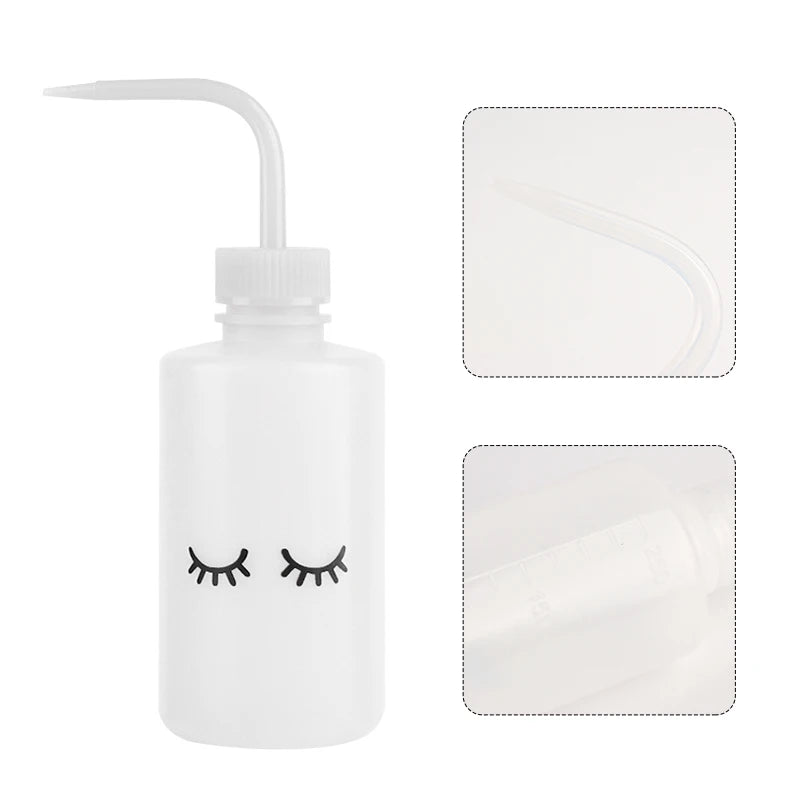 250ml Lash Cleaning Bottle – Curved Spout Watering Can for Eyelash Extensions & Brow Washing