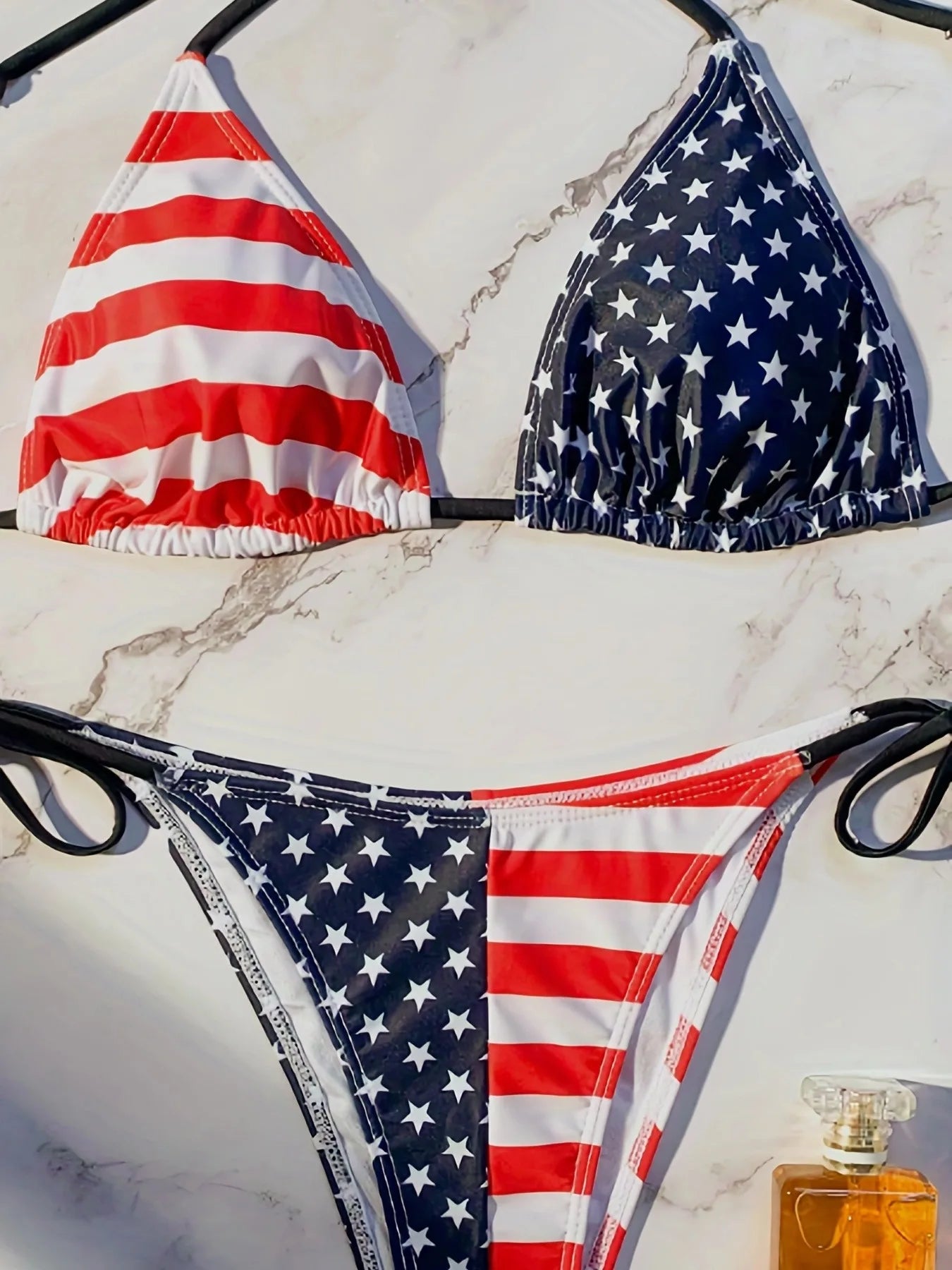 Halter Neck Patriotic Swimsuit