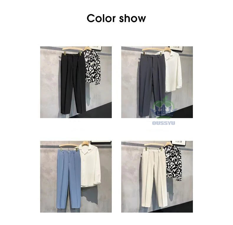 Classic Blue Suit Pants
