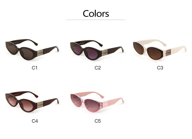 Glamour Fashion Luxury Oval Sunglasses